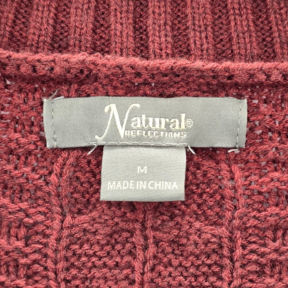 Natural Reflection Red Pullover Knit Long Sleeve … - image 6